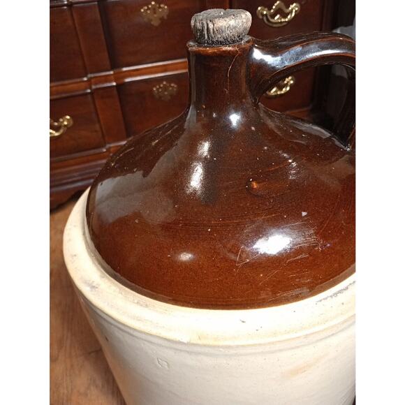 Vintage #5 Western Stoneware Monmouth Illinois Jug Circa - 1920s - 1930s - Picture 9 of 12